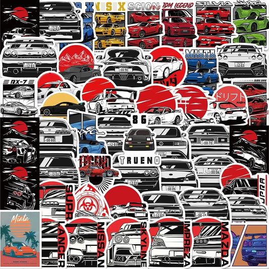 JDM Retrofit Racing Car Stickers (10pcs)