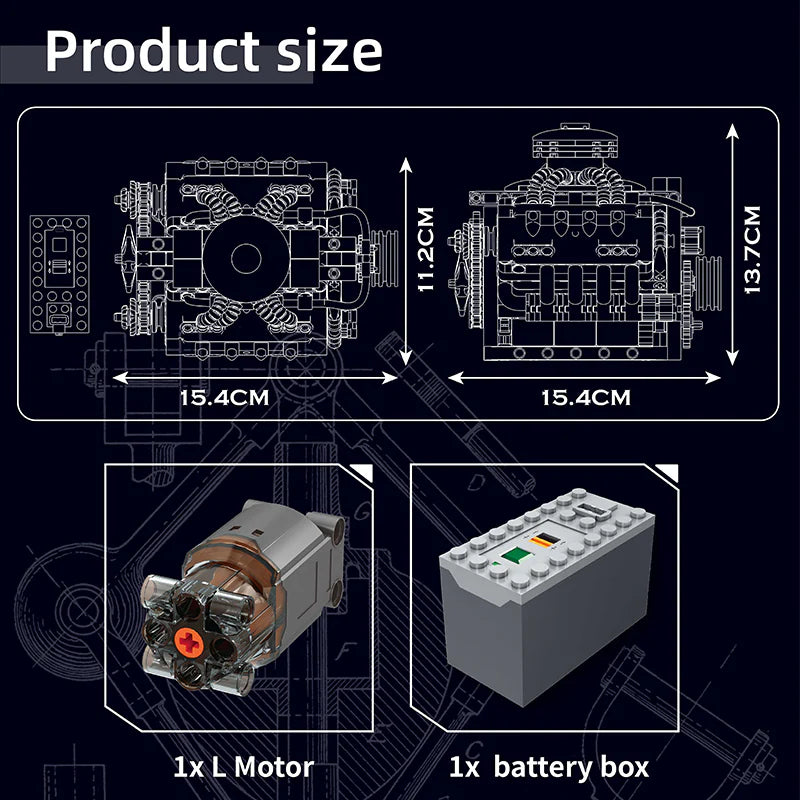 Motorized Chevy V8 Engine | 488pcs