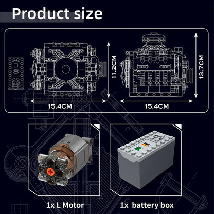 Motorized Chevy V8 Engine | 488pcs